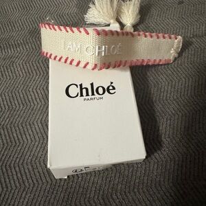 Chloe Parfums Lumineuse Bracelet
Beige With Red Stitching Limited
Edition!